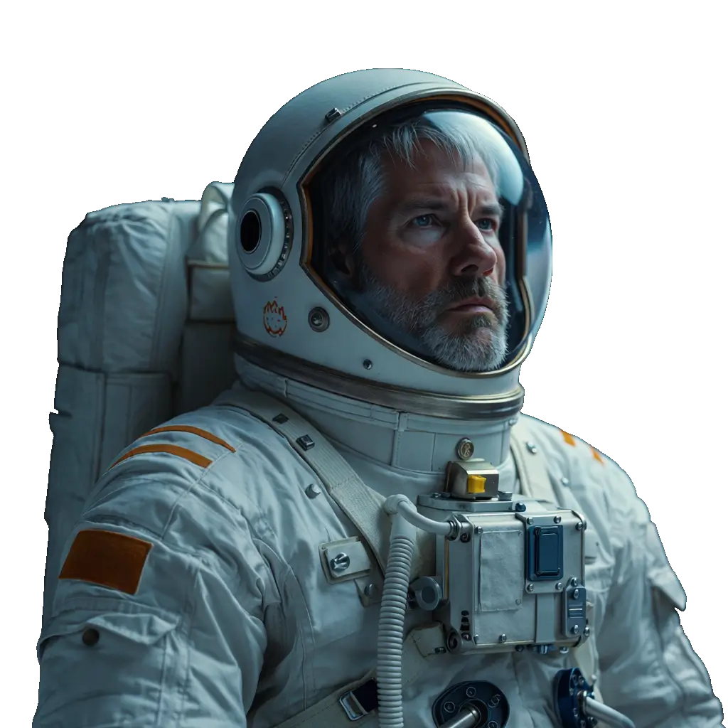 Michael Saylor in a space suit